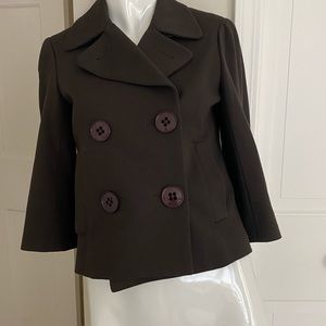 THEORY BROWN CROPPED JACKET
